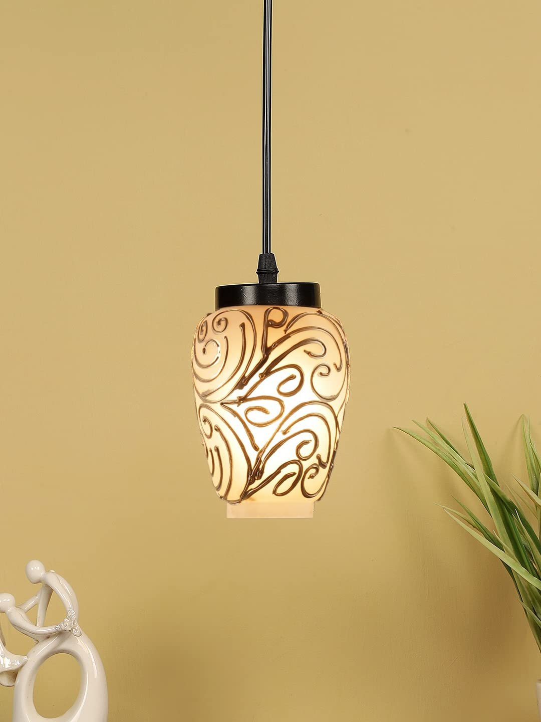 Multicolor Mosaic Glass Hanging Lamp
