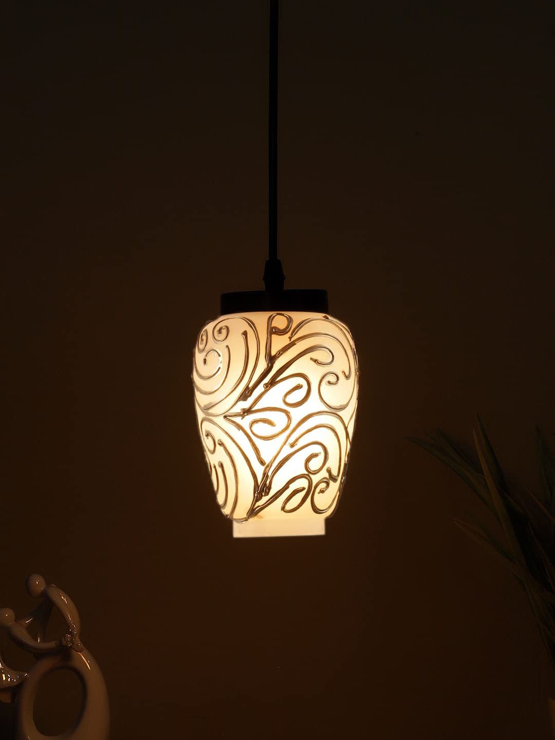Multicolor Mosaic Glass Hanging Lamp