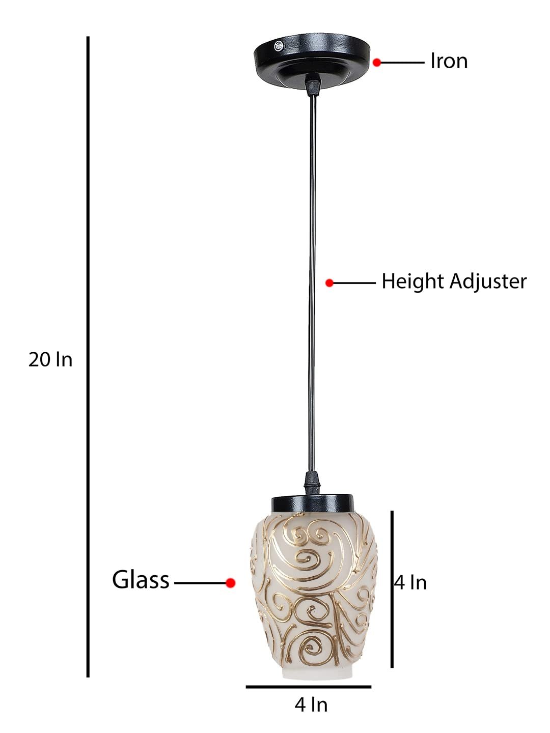Multicolor Mosaic Glass Hanging Lamp