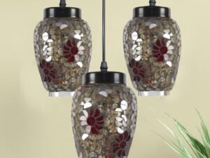 Cluster Multicolor Mosaic Glass Hanging Lamp