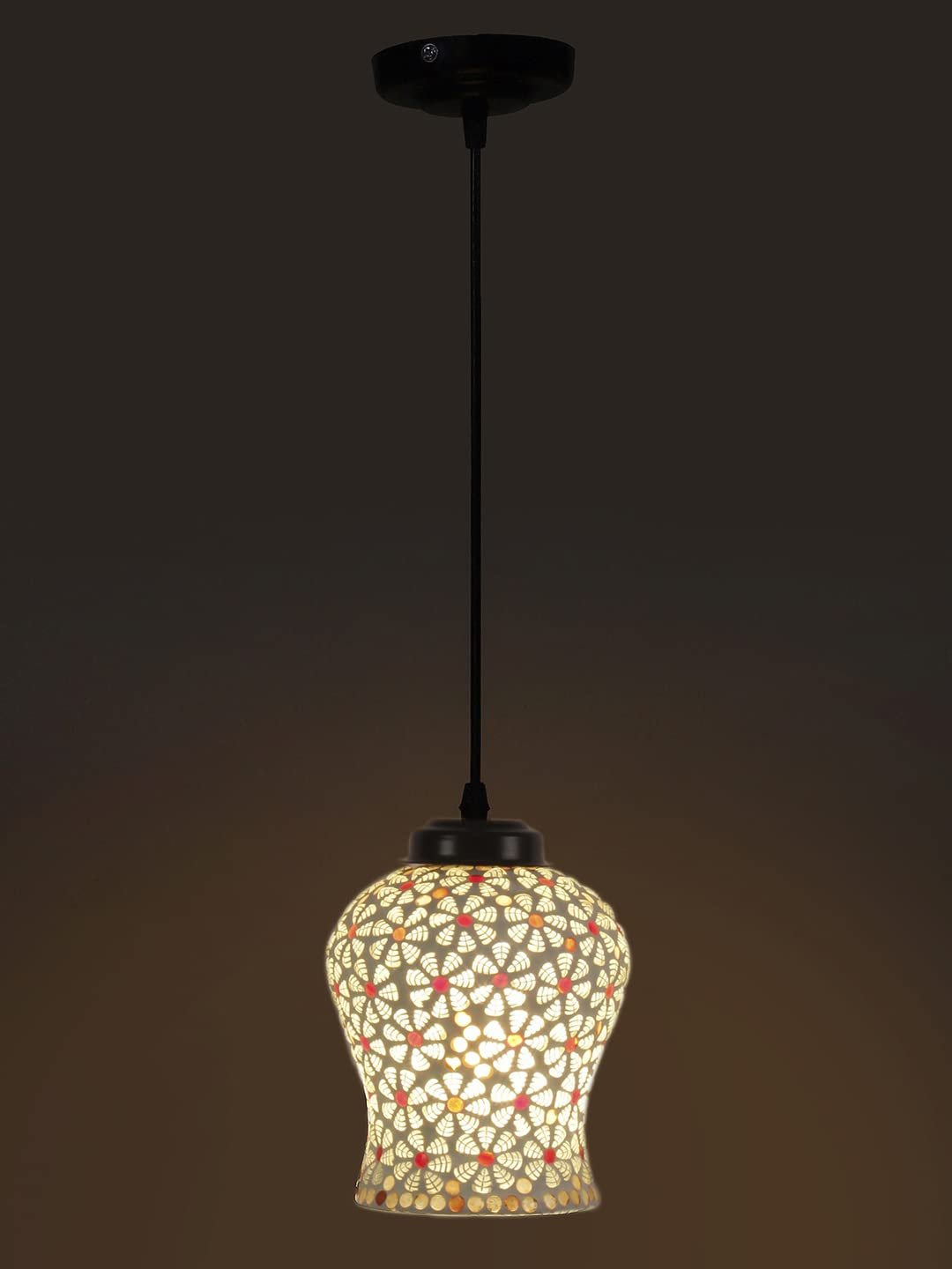 Multicolor Mosaic Glass Hanging Lamp