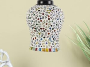 Multicolor Mosaic Glass Hanging Lamp