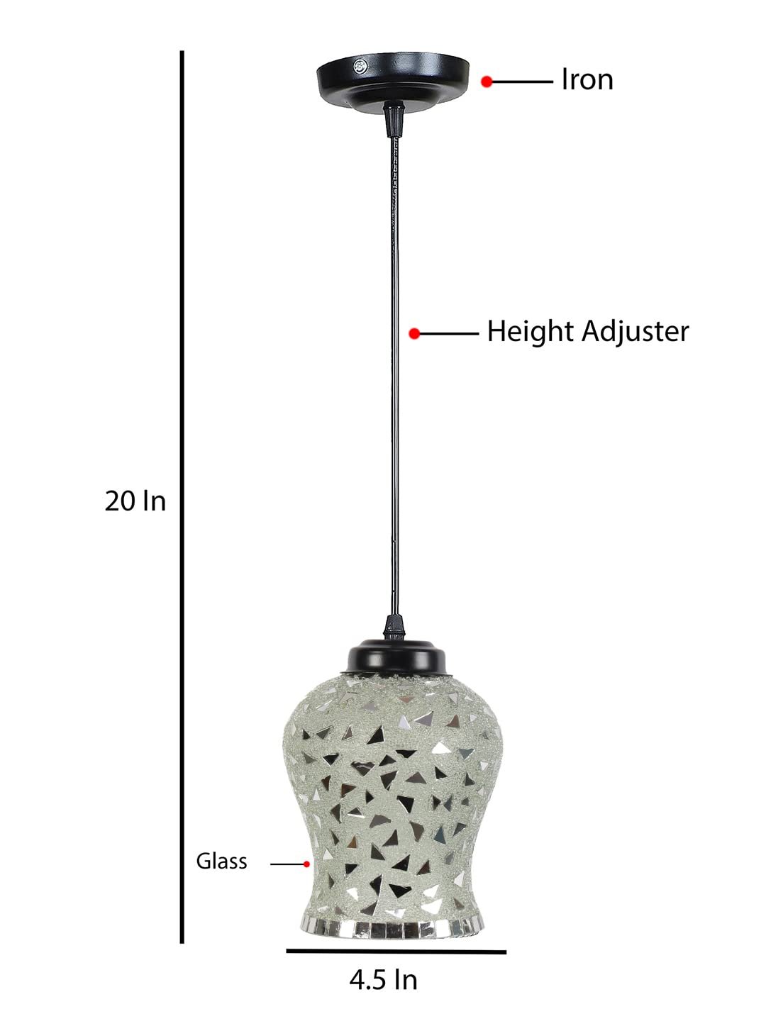 Multicolor Mosaic Glass Hanging Lamp