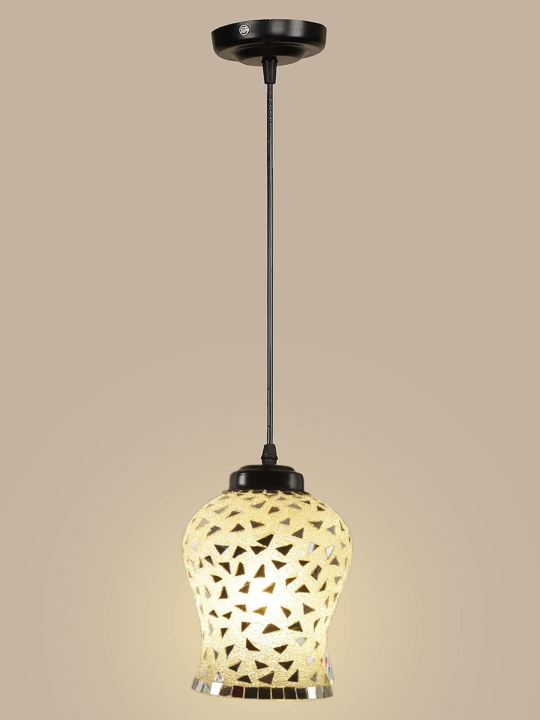 Multicolor Mosaic Glass Hanging Lamp