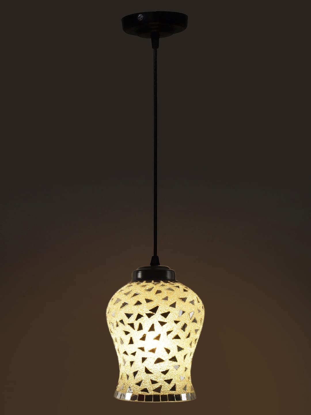 Multicolor Mosaic Glass Hanging Lamp