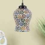 Multicolor Mosaic Glass Hanging Lamp