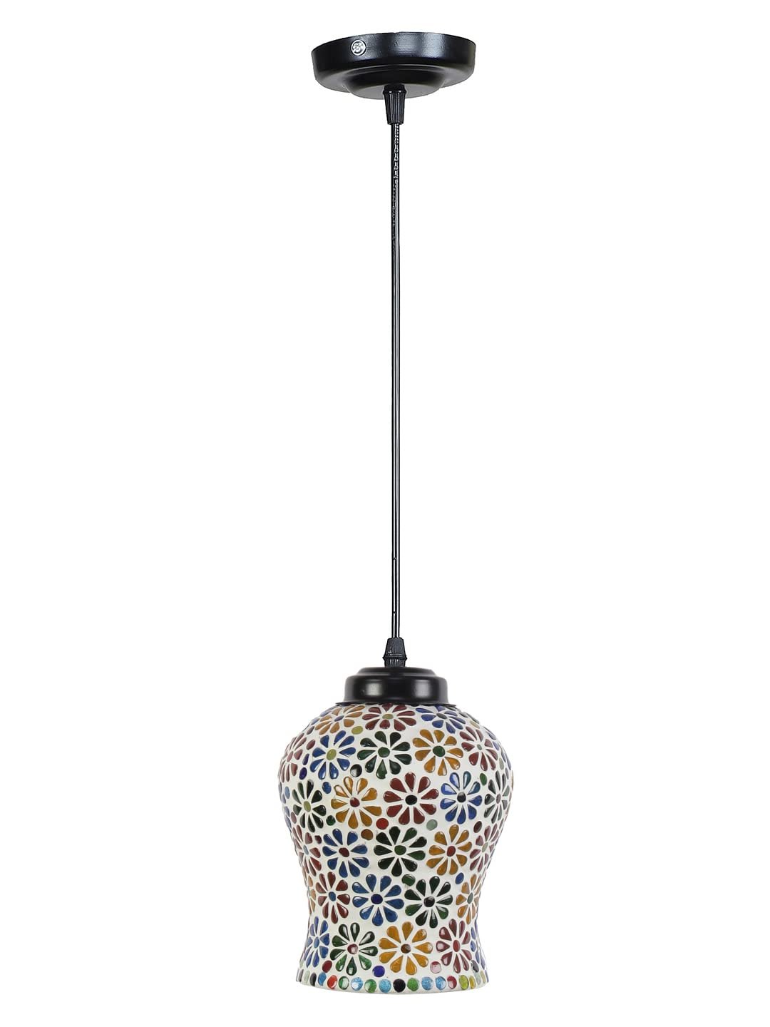 Multicolor Mosaic Glass Hanging Lamp