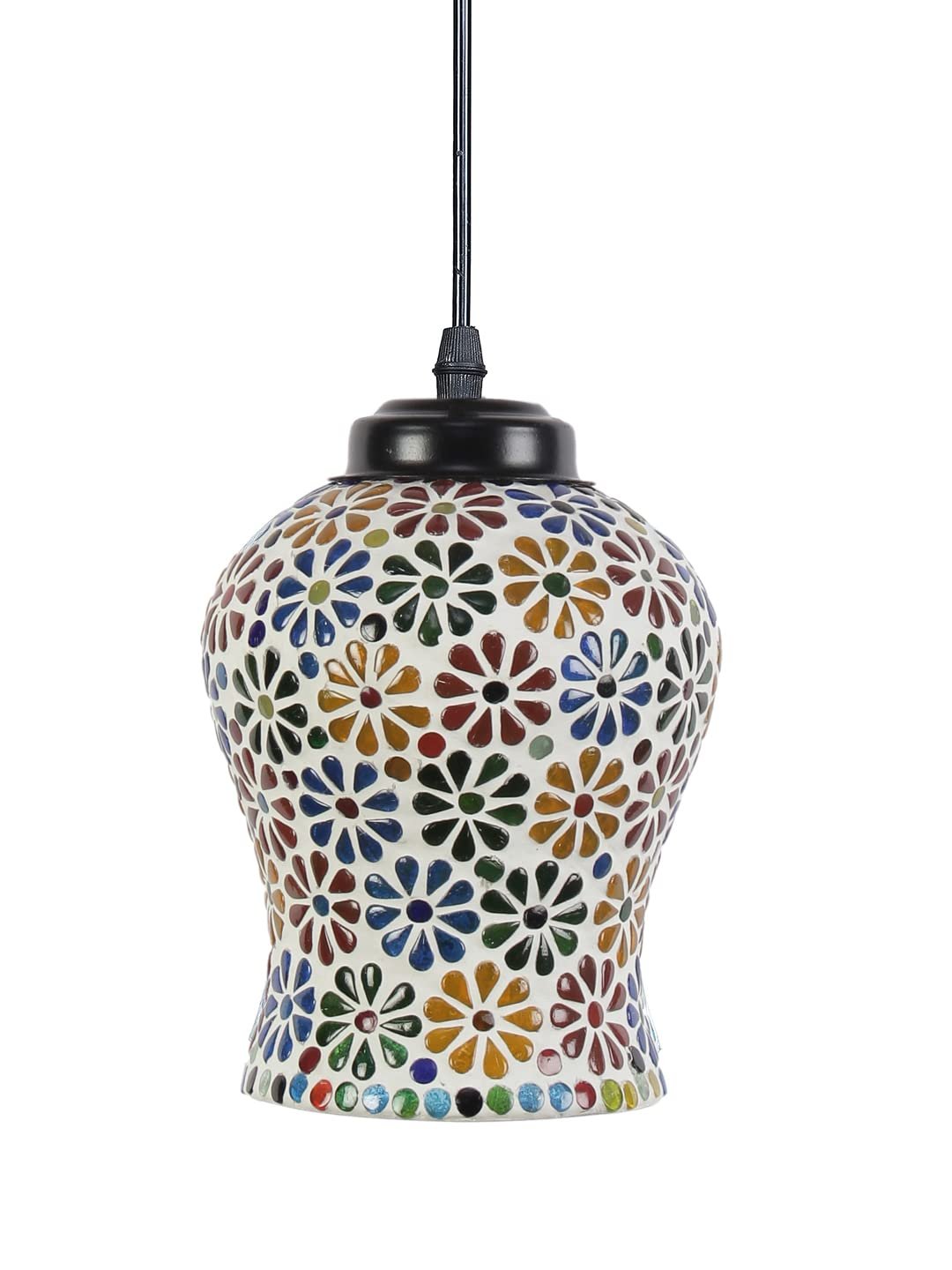 Multicolor Mosaic Glass Hanging Lamp