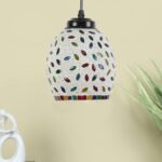Multicolor Mosaic Glass Hanging Lamp