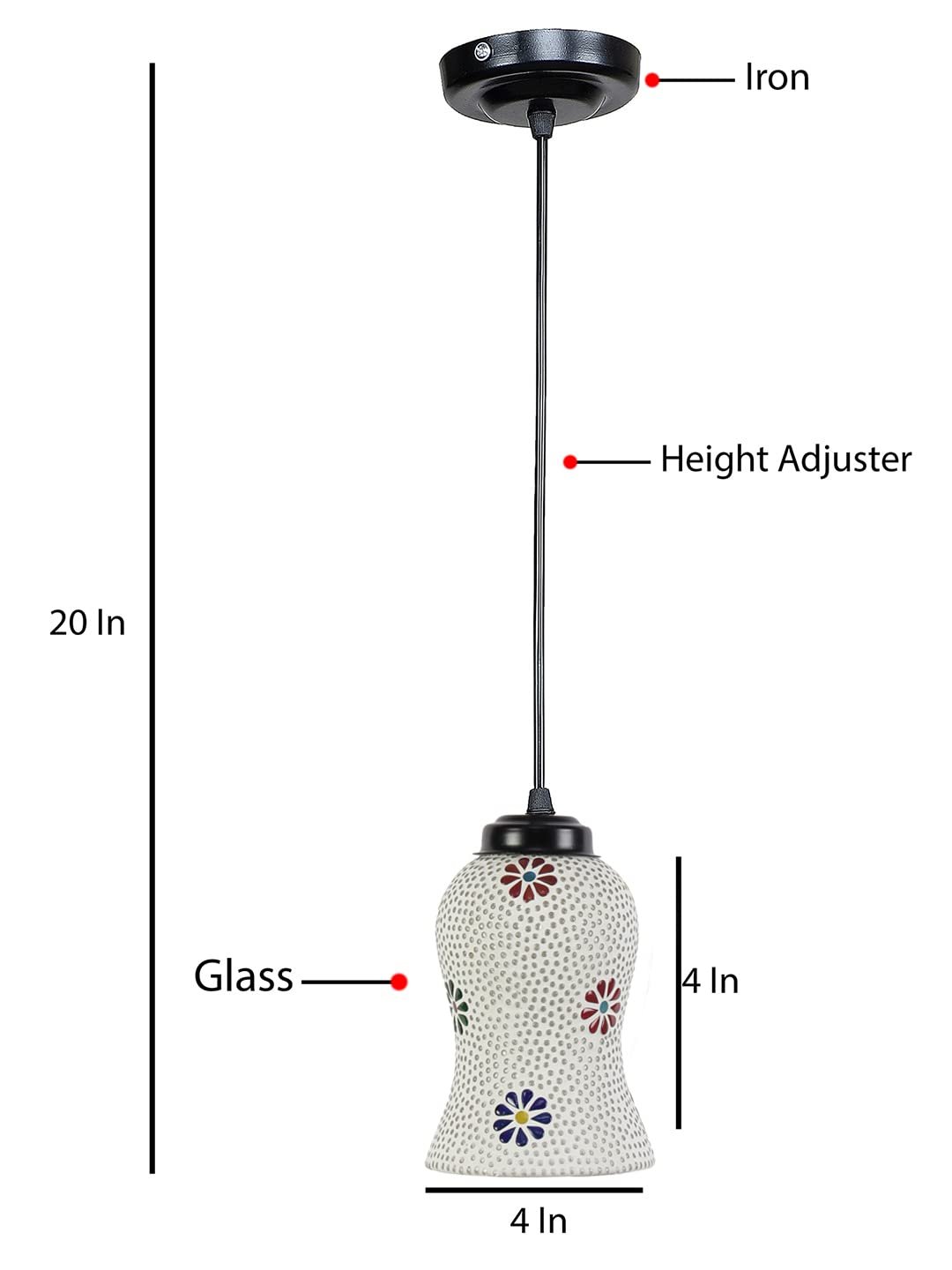 Multicolor Mosaic Glass Hanging Lamp