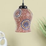 Multicolor Mosaic Glass Hanging Lamp