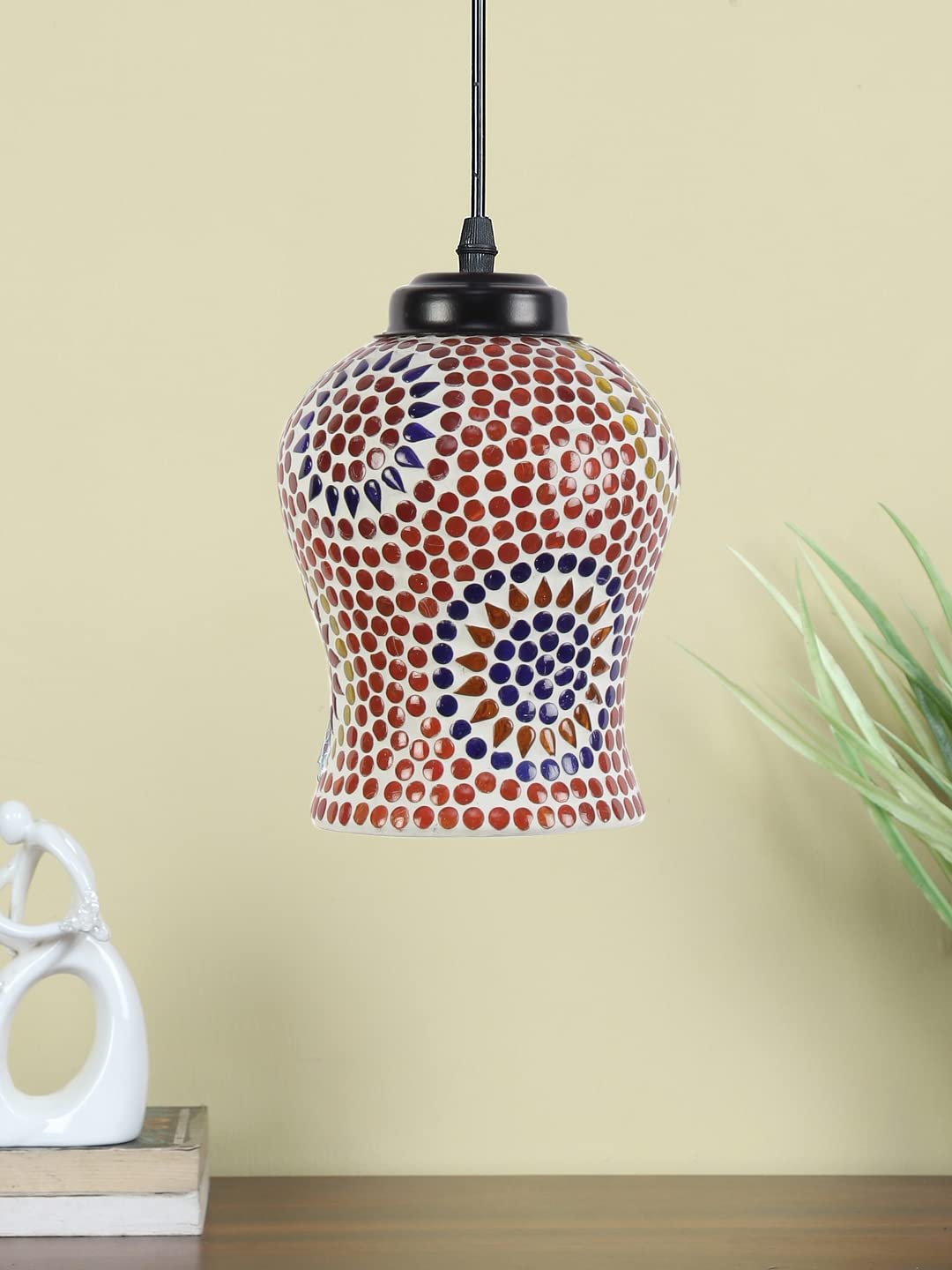 Multicolor Mosaic Glass Hanging Lamp