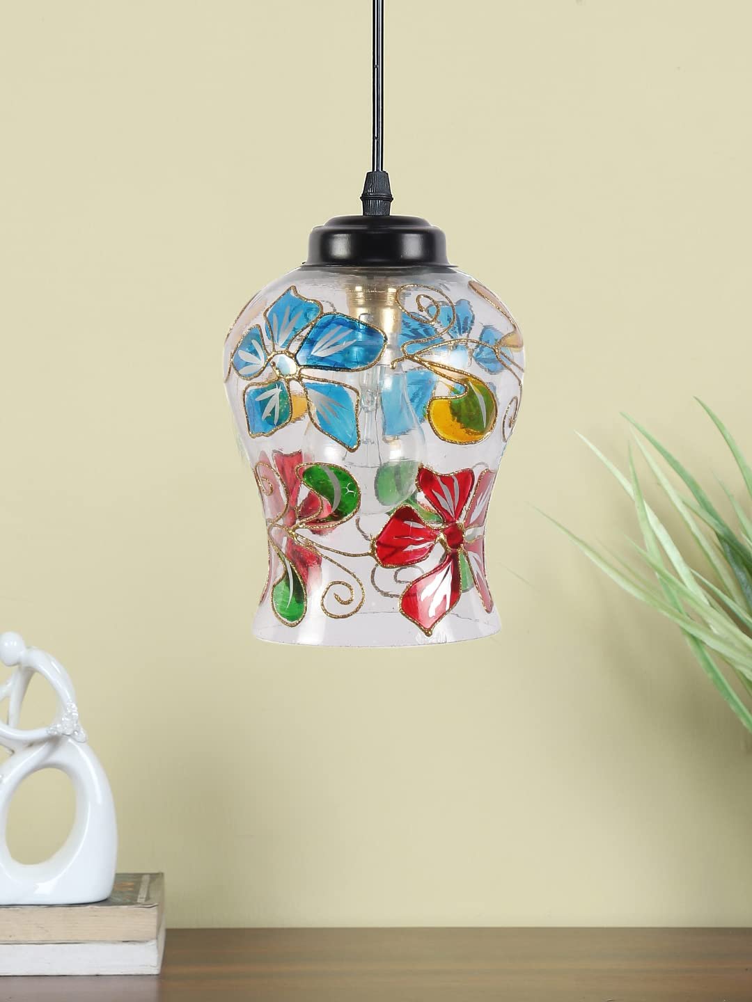 Multicolor Mosaic Glass Hanging Lamp