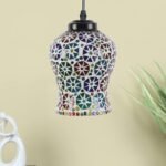 Multicolor Mosaic Glass Hanging Lamp