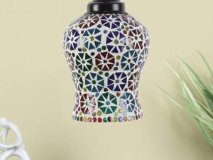 Multicolor Mosaic Glass Hanging Lamp