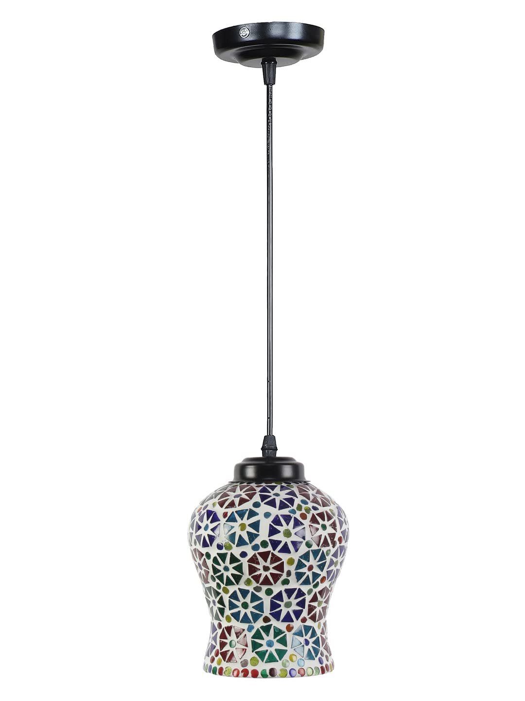 Multicolor Mosaic Glass Hanging Lamp