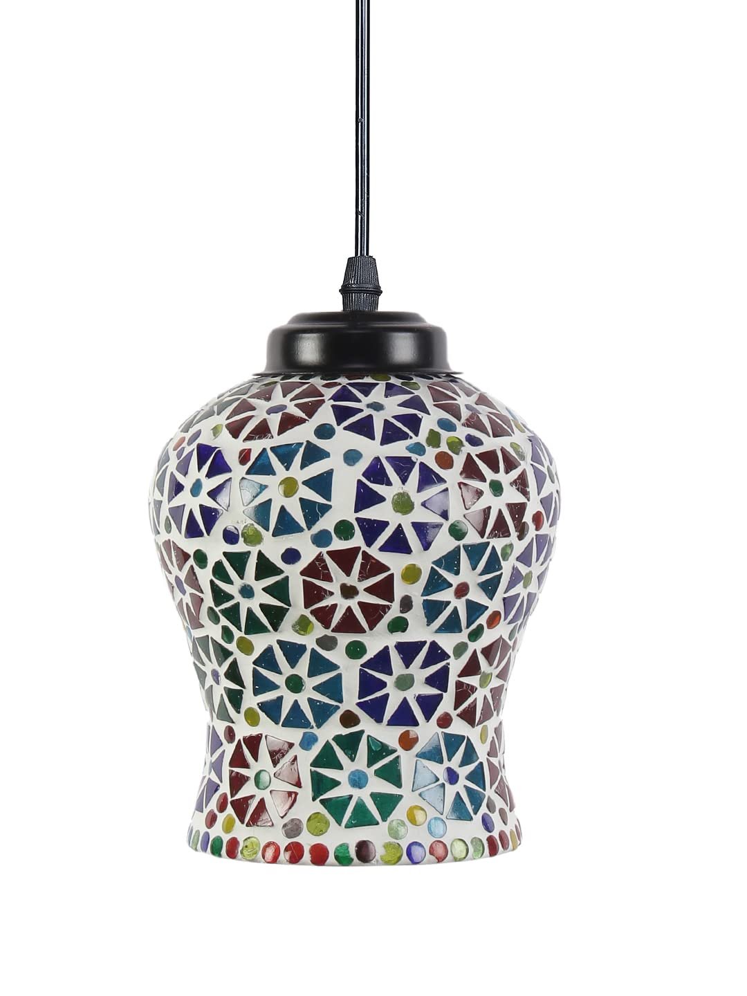 Multicolor Mosaic Glass Hanging Lamp