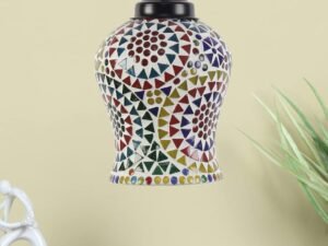 Multicolor Mosaic Glass Hanging Lamp