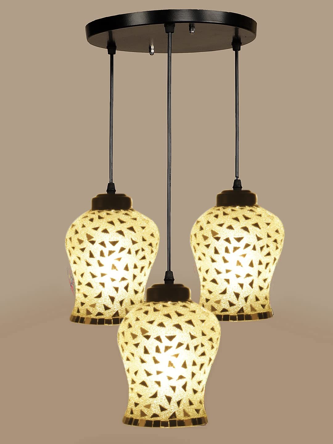 Multicolor Mosaic Cluster Hanging lamp