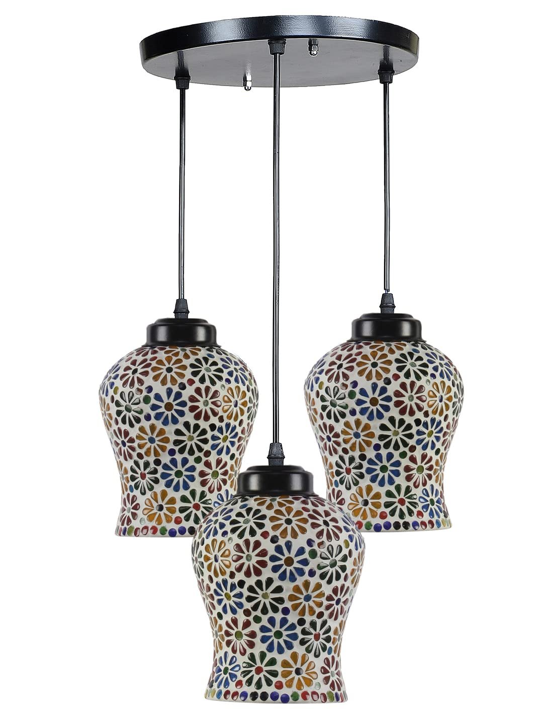 Multicolor Mosaic Cluster Hanging lamp
