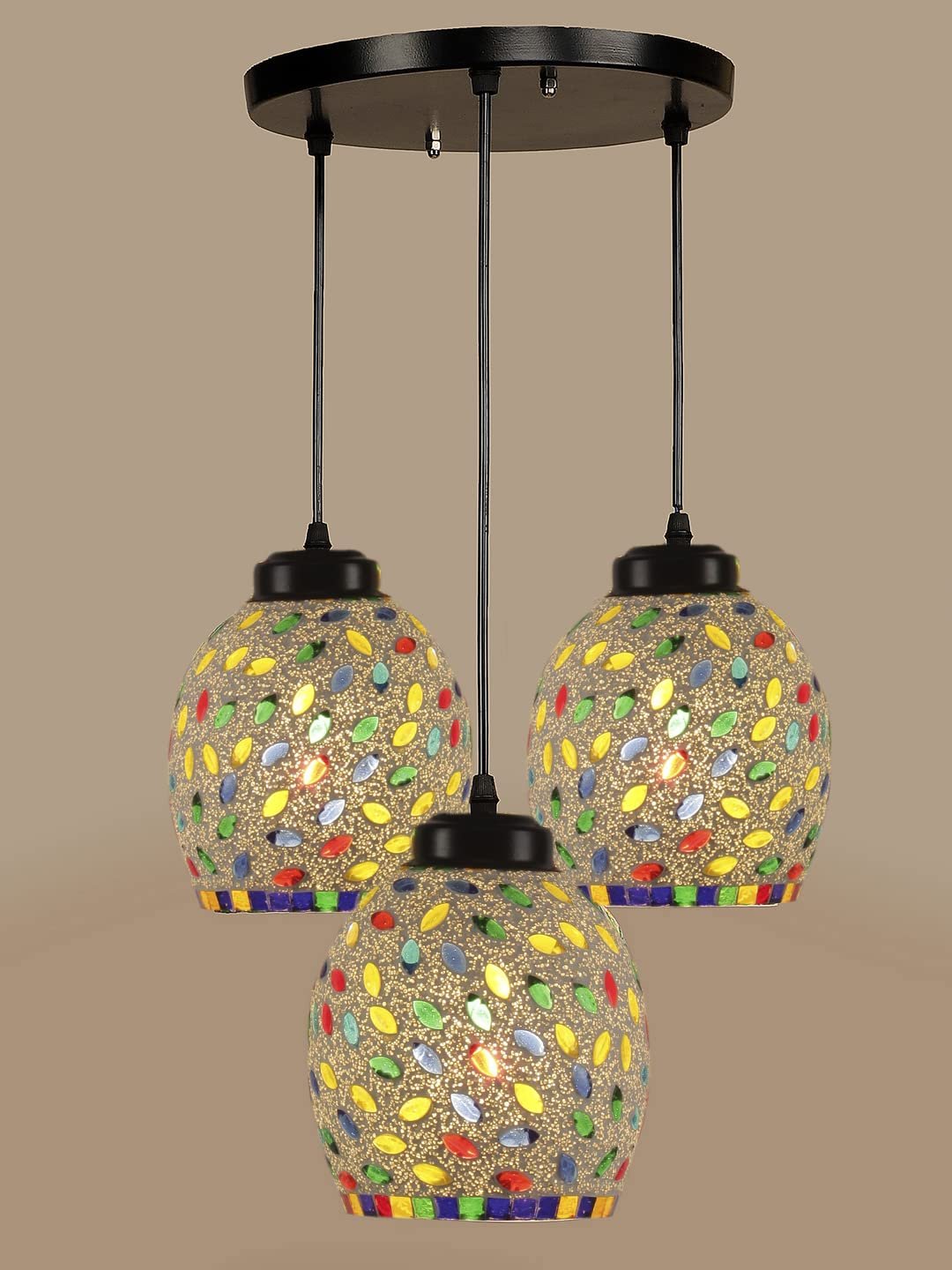 Multicolor Mosaic Cluster Hanging lamp