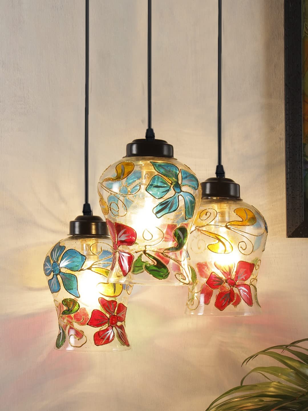 Multicolor Mosaic Cluster Hanging lamp