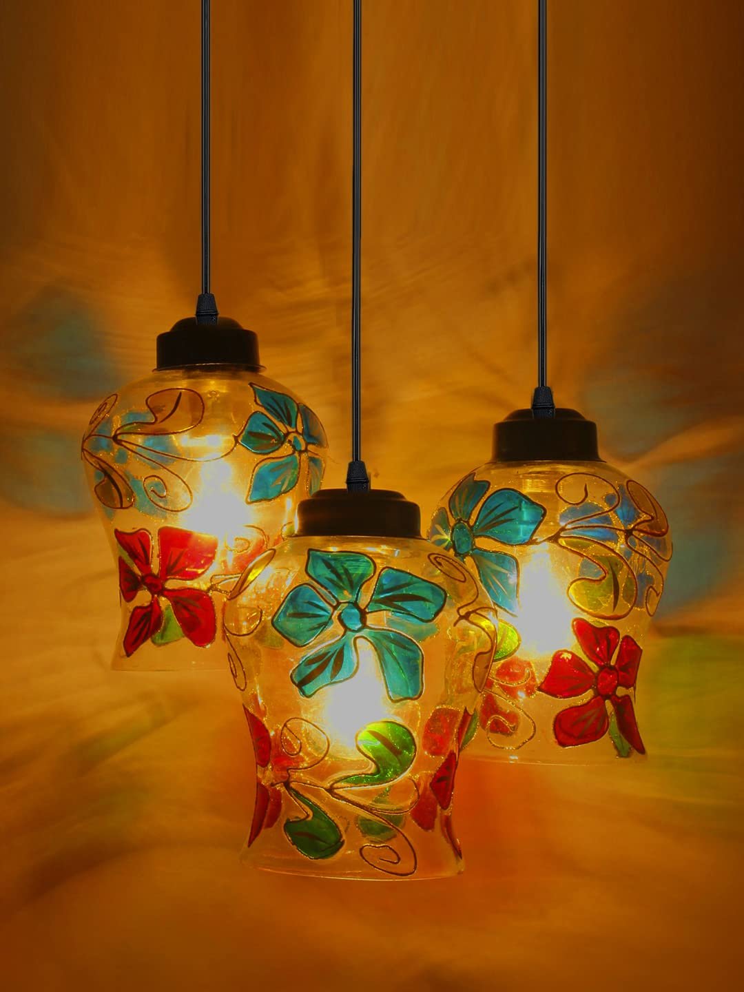 Multicolor Mosaic Cluster Hanging lamp