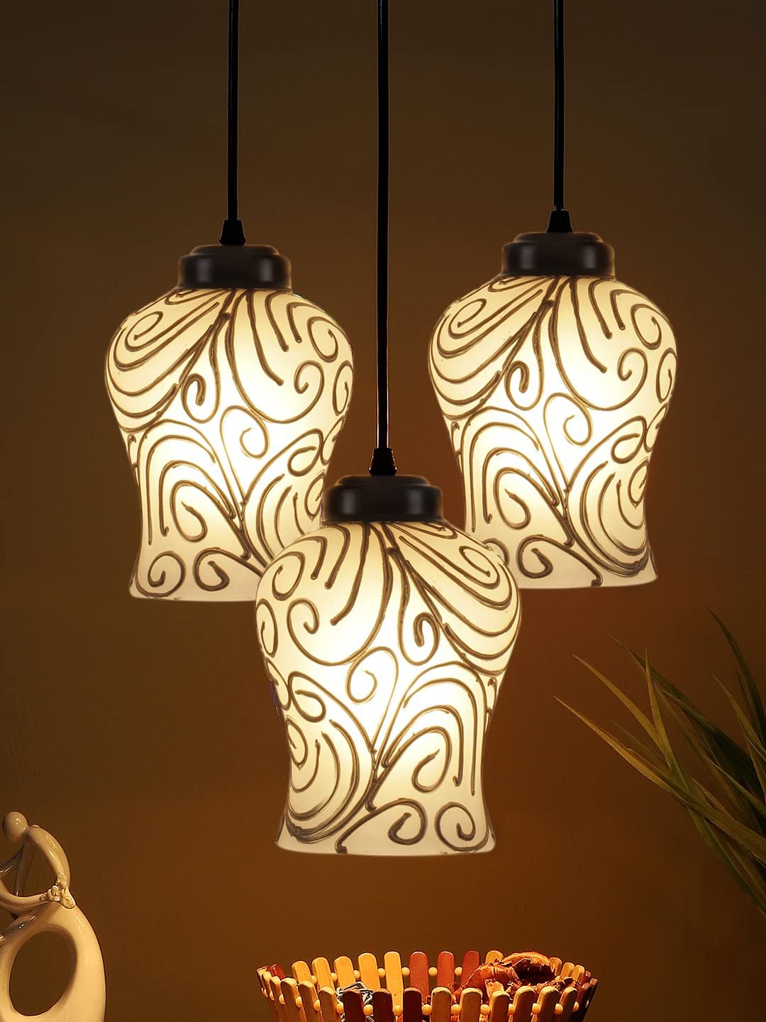 Multicolor Mosaic Cluster Hanging lamp