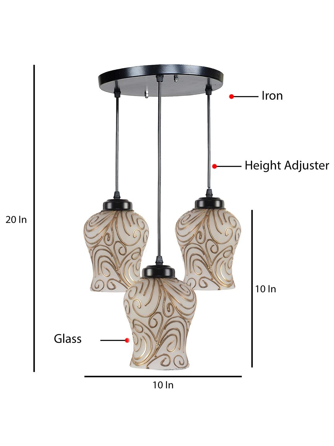 Multicolor Mosaic Cluster Hanging lamp