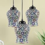 Multicolor Mosaic Cluster Hanging lamp