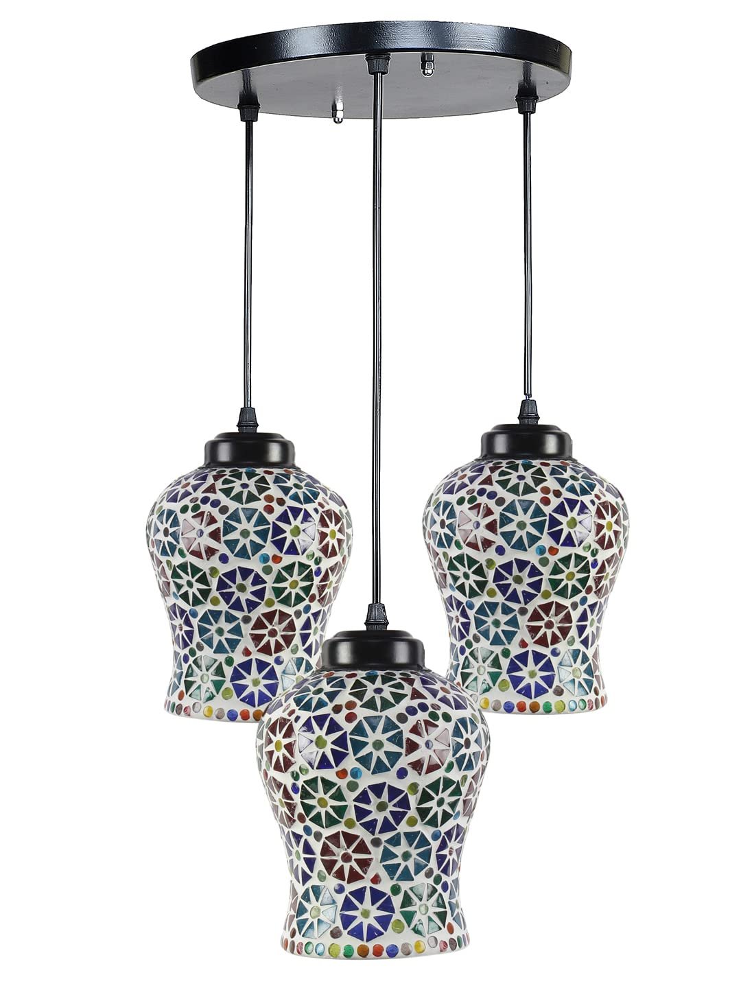 Multicolor Mosaic Cluster Hanging lamp