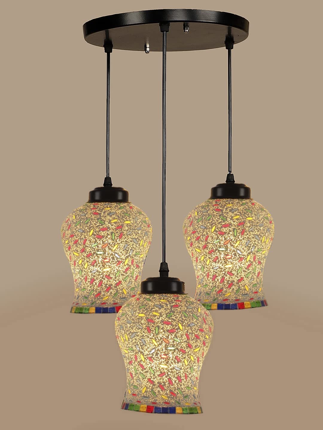 Multicolor Mosaic Cluster Hanging lamp