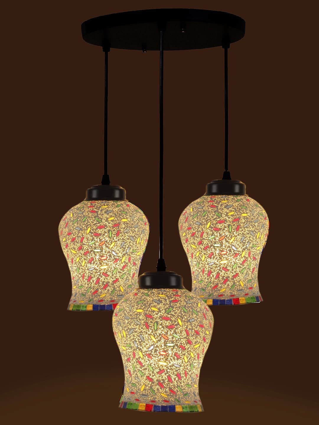 Multicolor Mosaic Cluster Hanging lamp