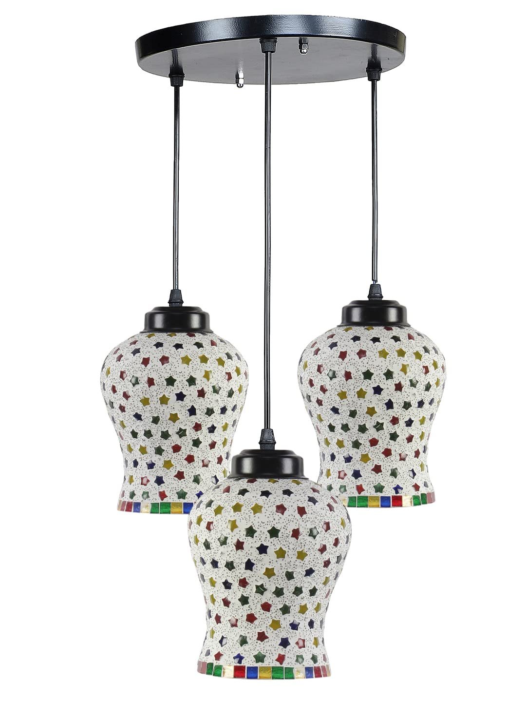 Multicolor Mosaic Cluster Hanging lamp