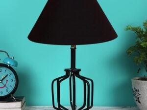 Black Cotton Table lamp with Iron Base(121)