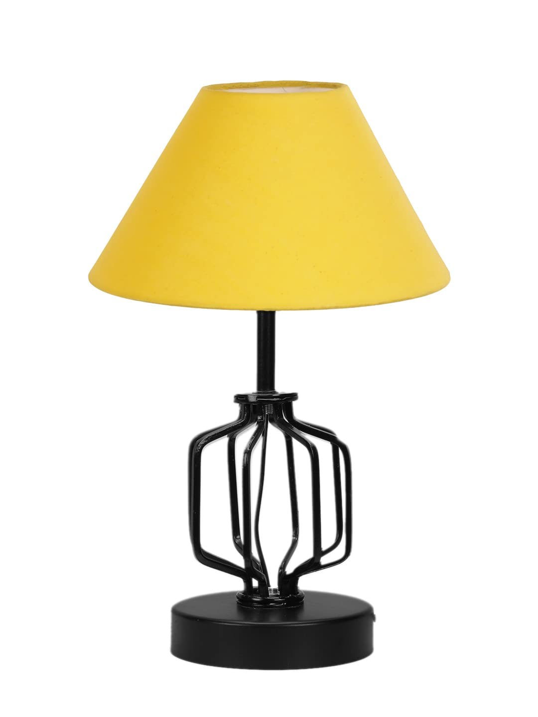 Yellow Cotton Table lamp with Iron Base(124)