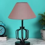 Grey Cotton Table lamp with Iron Base(125)