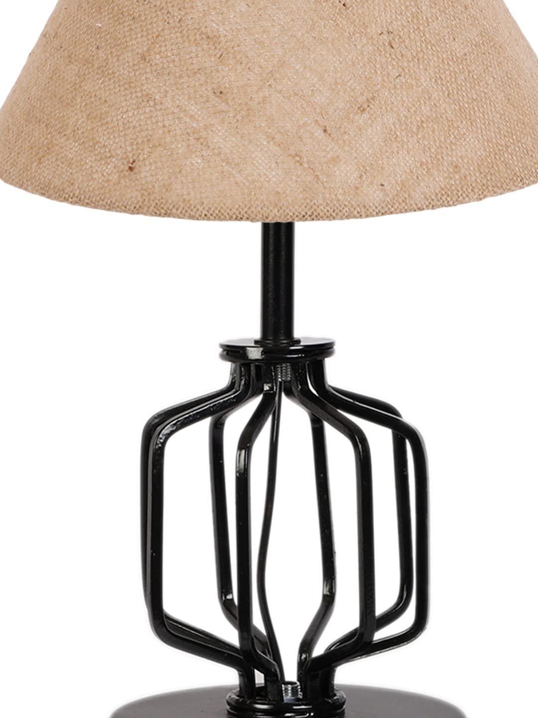 Beige Jute Table lamp with Iron Base(127)