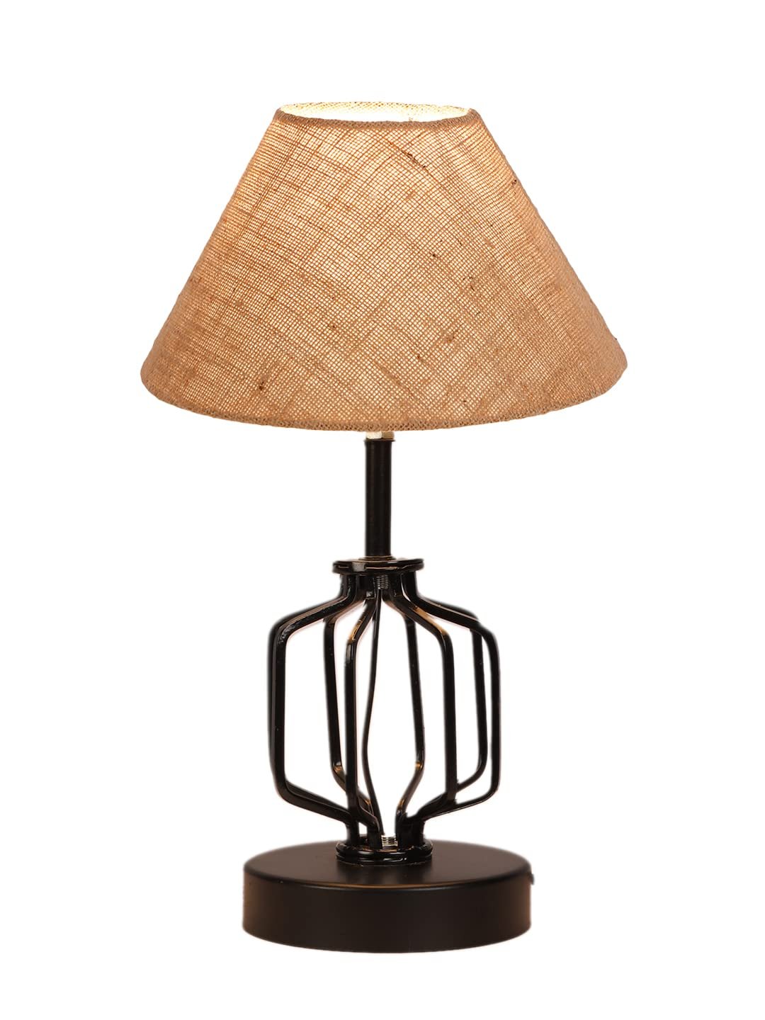 Beige Jute Table lamp with Iron Base(127)