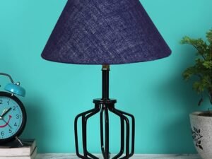 Blue Jute Table lamp with Iron Base(130)