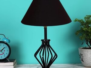 Black Cotton Table lamp with Iron Base(155)