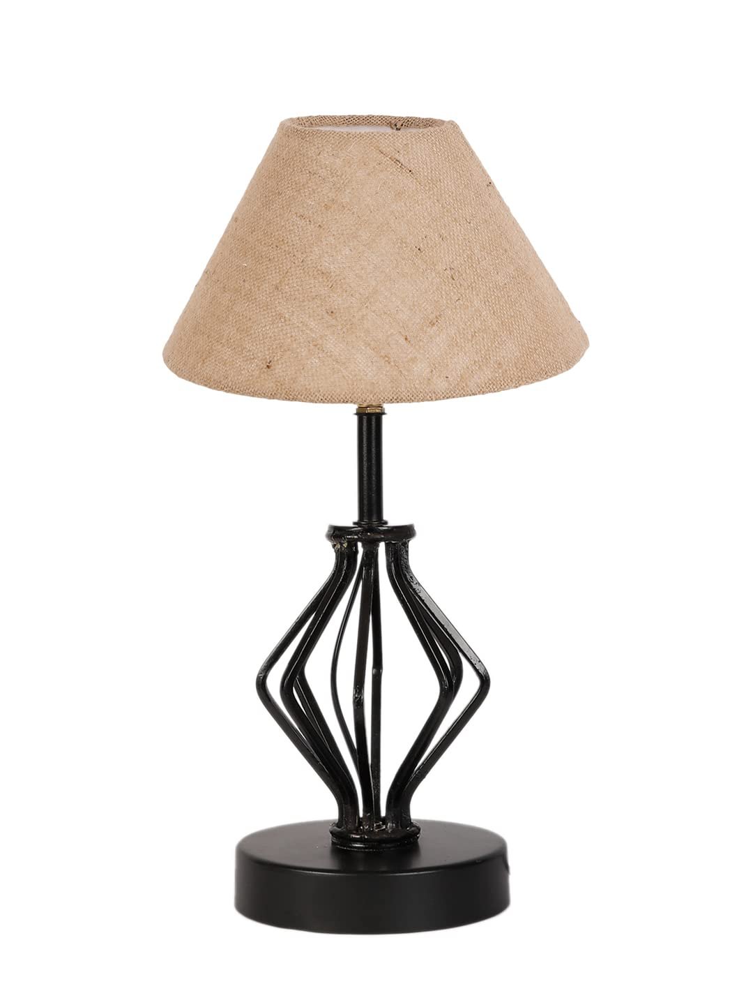 Beige Jute Table lamp with Iron Base(161)