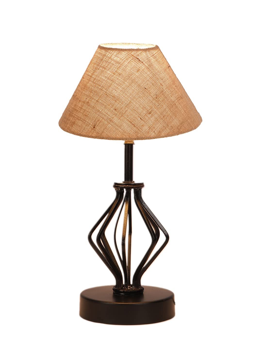 Beige Jute Table lamp with Iron Base(161)