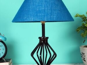 Turquoise Jute Table lamp with Iron Base(165)