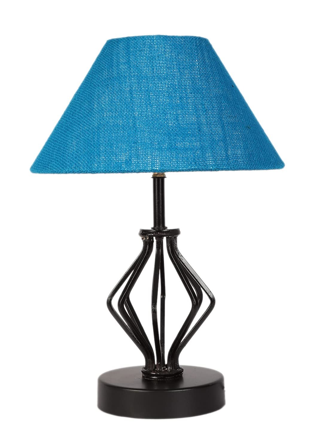 Turquoise Jute Table lamp with Iron Base(165)