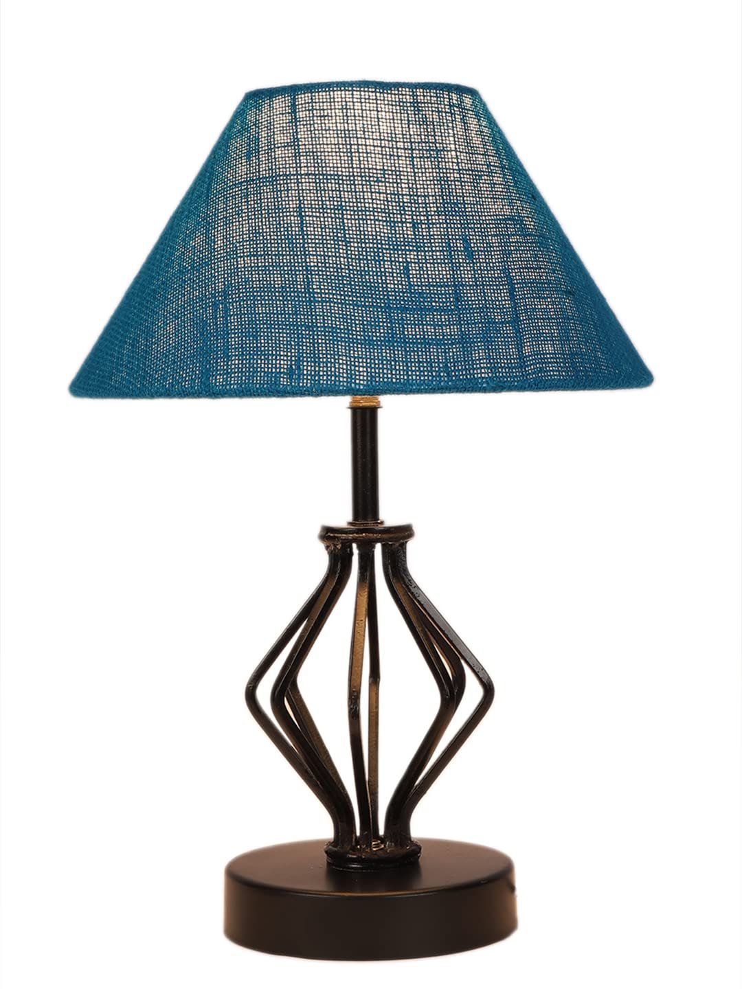 Turquoise Jute Table lamp with Iron Base(165)