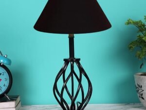 Black Cotton Table lamp with Iron Base(19)