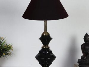 Black Cotton Table lamp with Iron Base(206)