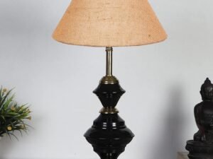 Beige Jute Table lamp with Iron Base(212)