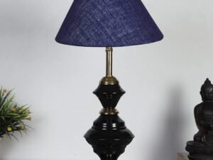 Blue Jute Table lamp with Iron Base(215)